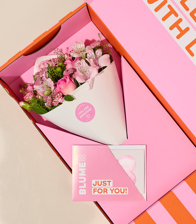 XOXO-Box Pink Charm Arrangement Pink Rose Carnation Gypsophila