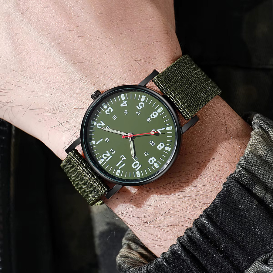 yolako Armbanduhr Quarz, Textil/NATO, Schwarz, Herren - Bild 2