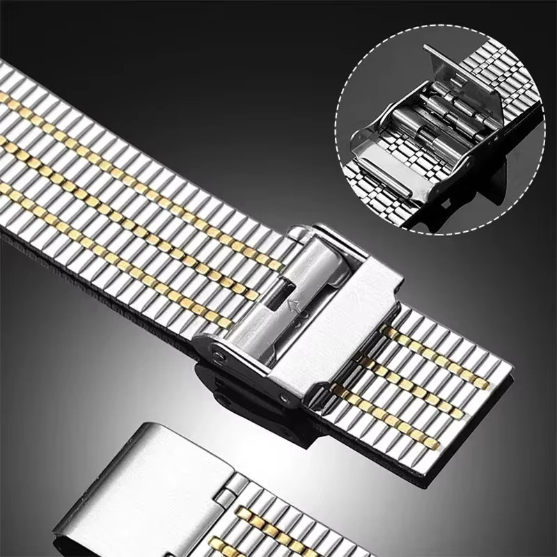 Uhrenarmband Edelstahl, Silber, 20mm 22mm, Unisex - Bild 2