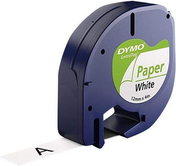 Dymo LetraTag Original Schriftbänder im Set mit 12mm Breite und 4m Länge in Weiß, Gelb und Silber - Bild 1