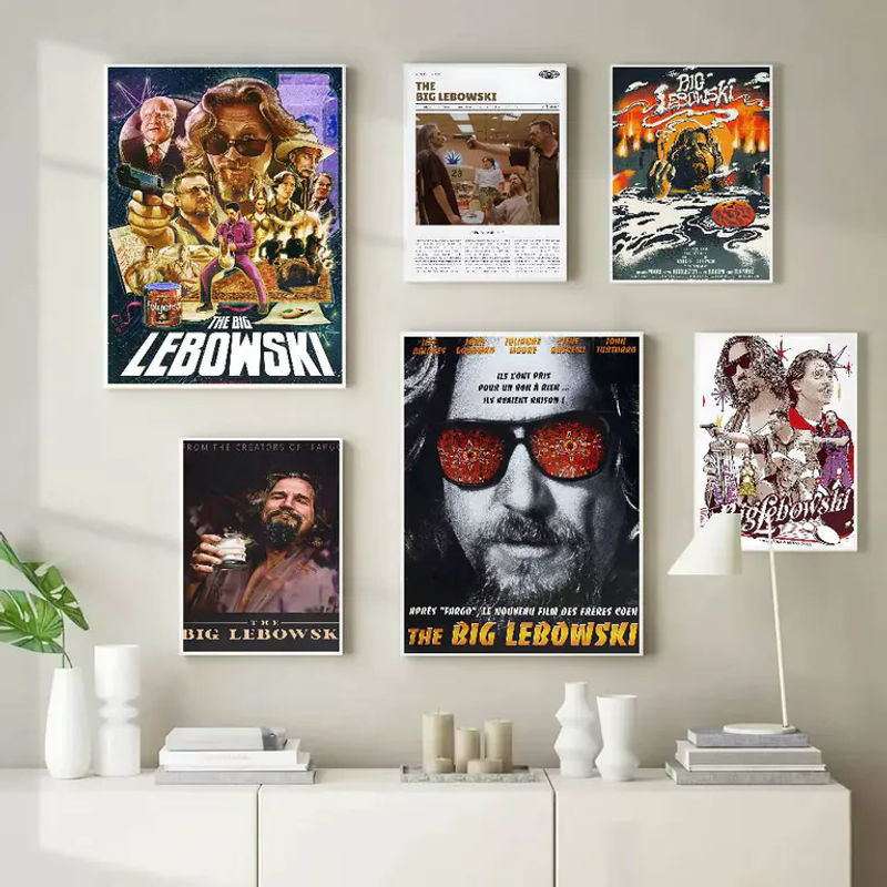 Selbstklebendes Wandposter The Big Lebowski Klassische Filmkunst als mehrfarbige Wanddekoration im Hochformat - Bild 4