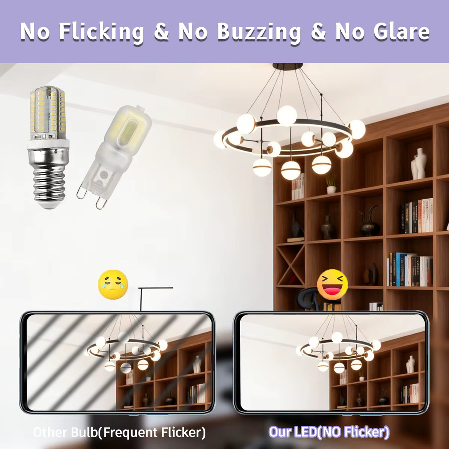 10er Set G9 LED Maisbirnen 2,5 W mit E14 Sockel, SMD2835 LED Leuchtmittel als Ersatz für 40 W Halogenlampen, Weiß - Bild 3