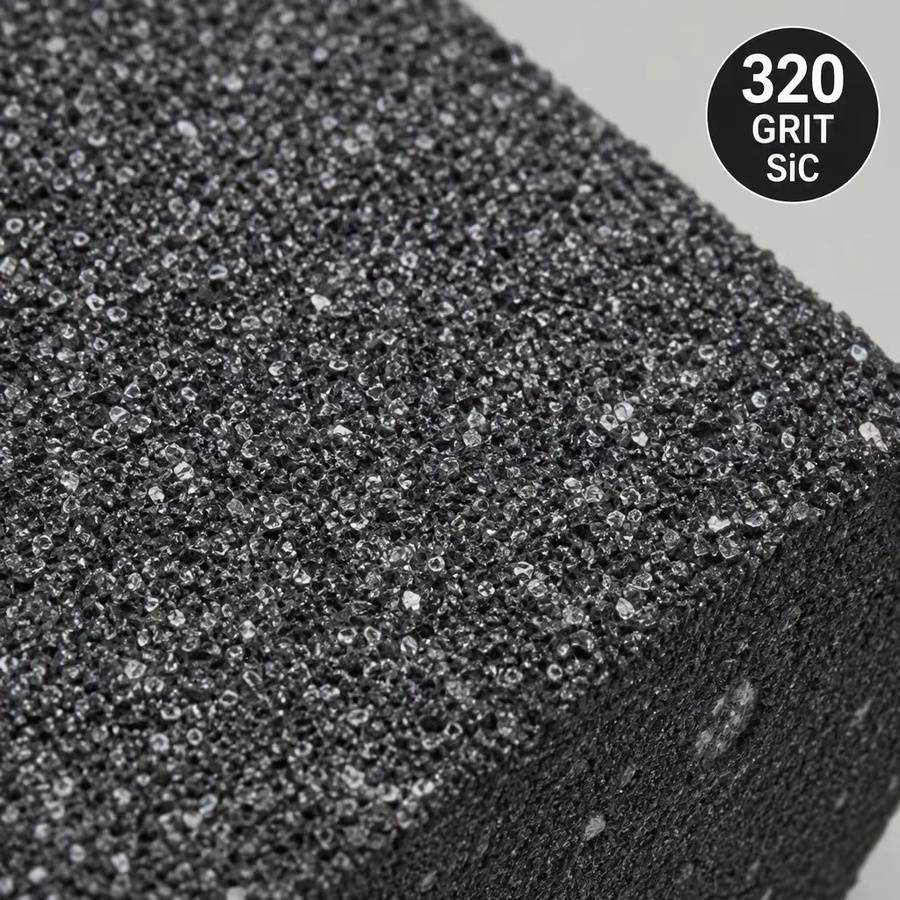 Siliziumkarbid-Abflachungsstein mit 320er Körnung als Schleifstein und Nivellierer zur Schlitz-Reparatur, B/T/H: 18 x 6 x 2 cm - Bild 3