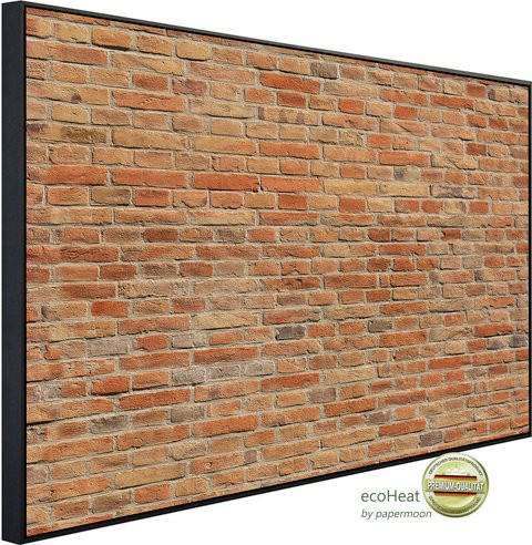 papermoon EcoHeat Infrarotheizung Ziegelwand Matt-Effekt bunt B/H/T: 120 x 60 x 1,2 cm - Bild 1