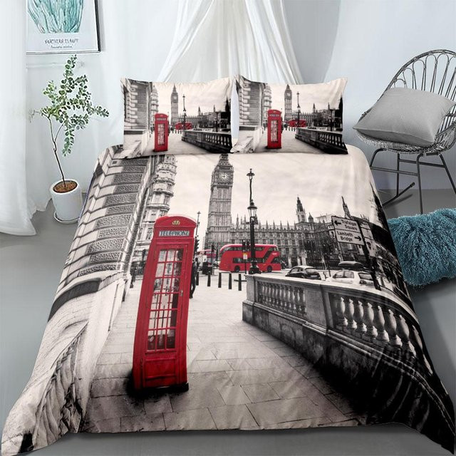 Rainny London Classic Bettwäsche-Set mit Reißverschluss, Einzelgröße, B: 135 cm x L: 200 cm - Bild 1