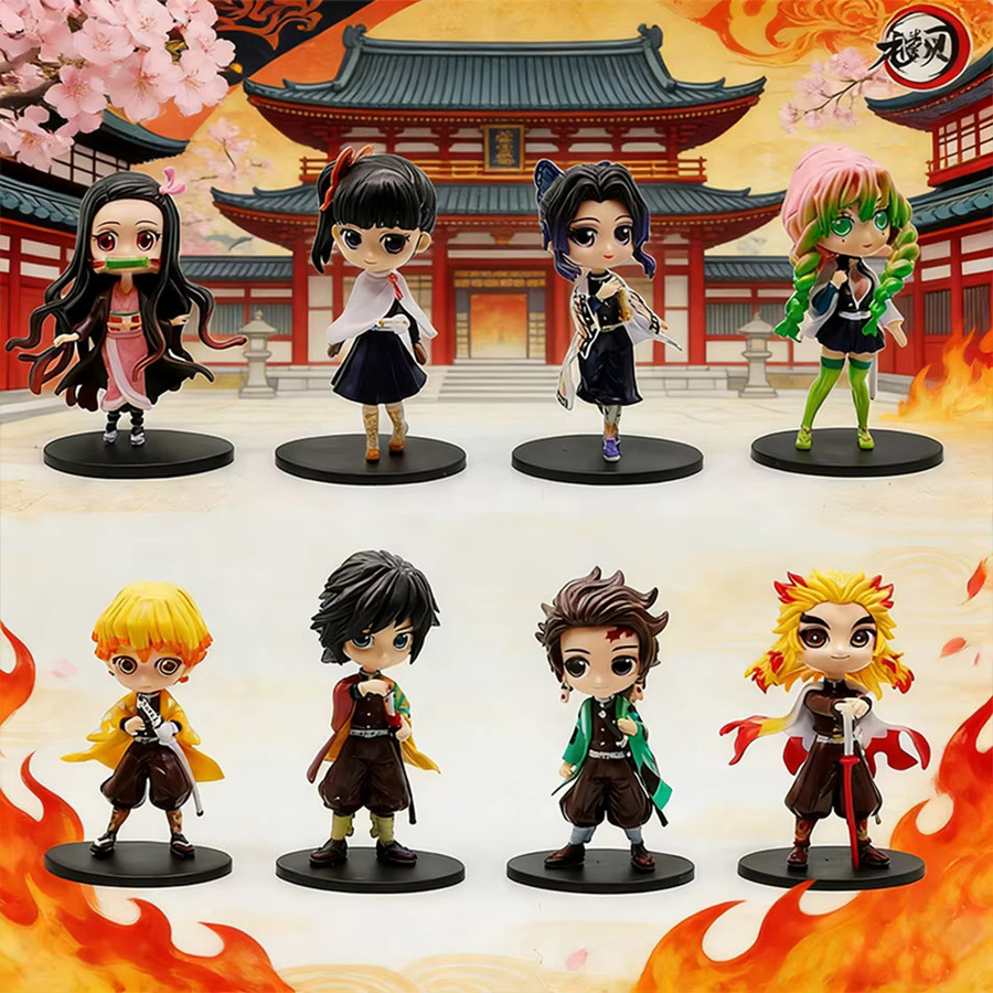 Bandai Demon Slayer Kimetsu no Yaiba Kamado Tanjirou Agatsuma Zenitsu Nezuko, Actionfigur, Kunststoff - Bild 5
