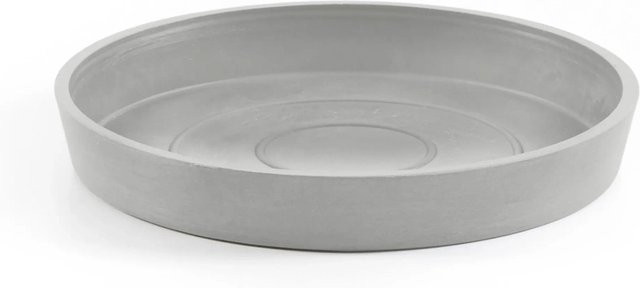 Ecopots Untersetzer Amsterdam aus recyceltem Kunststoff in Weißgrau, Durchmesser: 15 cm, Höhe: 2,5 cm - Bild 1