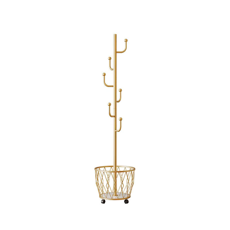 LIUSHADUOLA Kleiderstange modern aus Metall mit Rollen für das Schlafzimmer, schwarz oder gold glänzend - Bild 3
