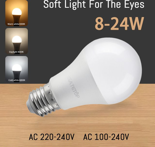 4er-Set Gatetop LED-Lampen mit E27 Basis in Weiß - Bild 1
