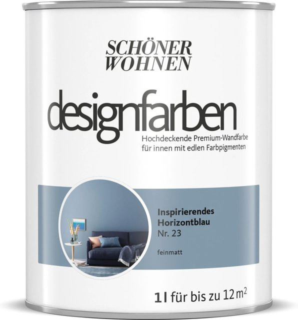Schöner Wohnen Designfarben Inspiriertes Horizontblau Wasserbasierte Holzfarbe ohne Konservierungsstoffe und tropffrei - Bild 1