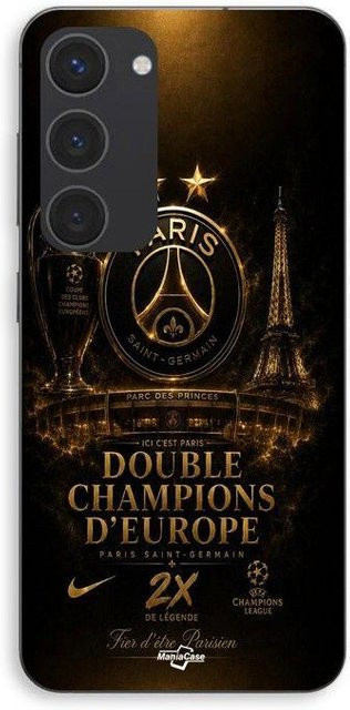 Maniacase Schutzhülle für Samsung Galaxy S23 Plus PSG Champions League Design in Schwarz und Gold - Bild 1