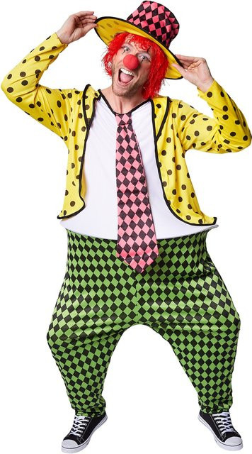 tectake Herrenkostüm opulenter Clown Pepe, Bunt / Mehrfarbig, Textil - Bild 1