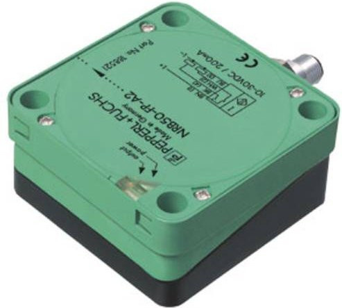 Pepperl+Fuchs Induktiver Sensor NRB50-FP-E2-P3-V1 186631 PNP bündig montierbar grün - Bild 1