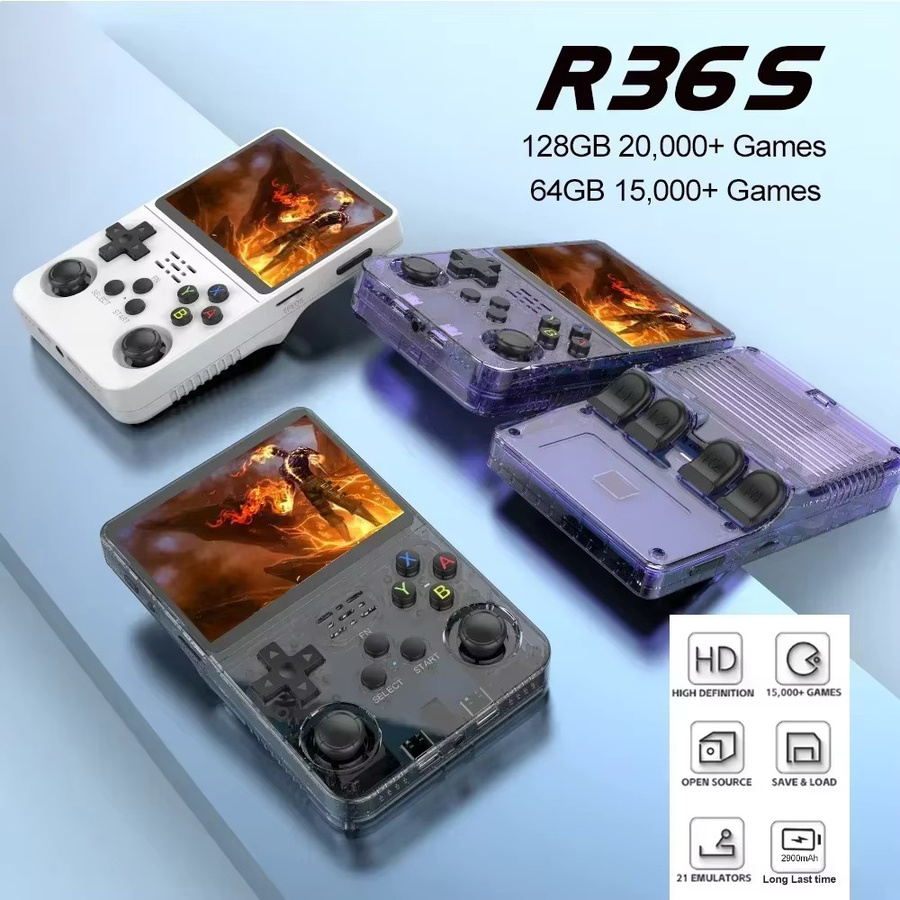 BOYHOM ARKOS 2.0 R36S Retro-Handspielkonsole mit 3,5 Zoll IPS Display in Weiß - Bild 6