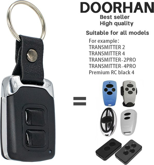 DOORHAN Garage Fernbedienung Sender 2PRO 4PRO Schlüsselanhänger 433,92 MHz Schwarz - Bild 1