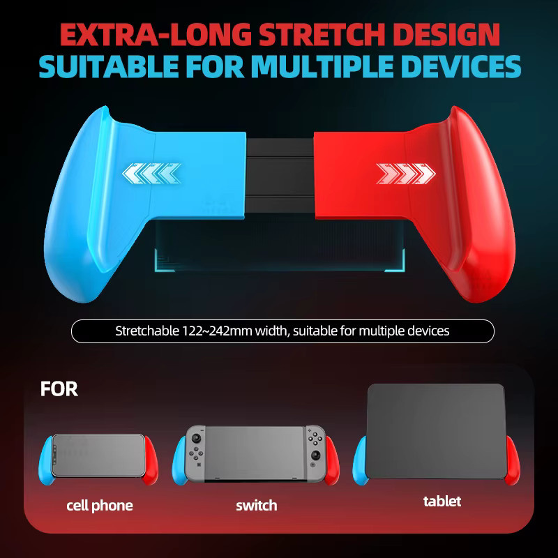 VILCORN Handgriff und austauschbare Schutzhülle als Ständer und Halter für Nintendo Switch und Switch OLED, Farben: Weiß und Multicolour - Bild 3