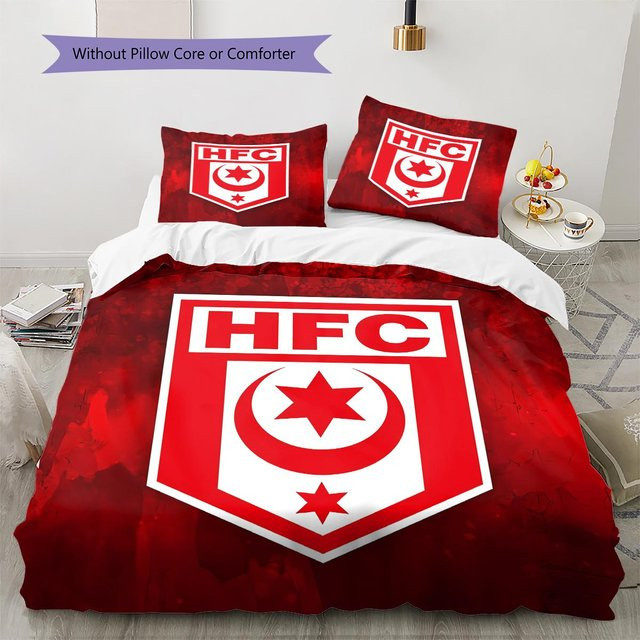Hallescher FC Bettwäsche Set mit Bettbezug und 2 Kissenbezügen in Rot, B/H: 155 x 200 cm - Bild 1
