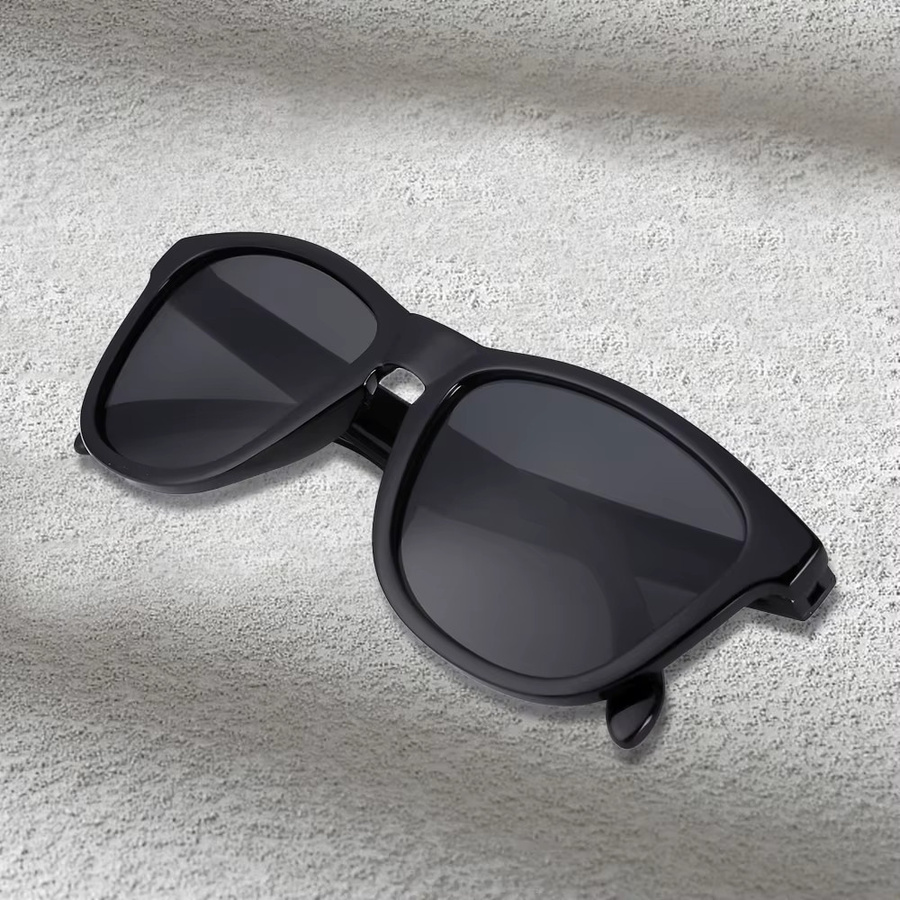 Sonnenbrille Retro, Vollrand, Square, Kunststoff, Schwarz, Unisex - Bild 2
