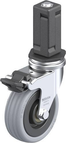 Blickle LRA-VPA 75K-FI-EV04 Lenkrolle mit Feststeller in Schwarz und Grau mit 75mm Rad-Durchmesser und 60kg Tragfähigkeit - Bild 1