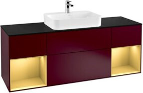 V&B Waschtischunterschrank Finion in Platinblau lackiert, B/T/H: 160 x 50,1 x 0 cm - Bild 1