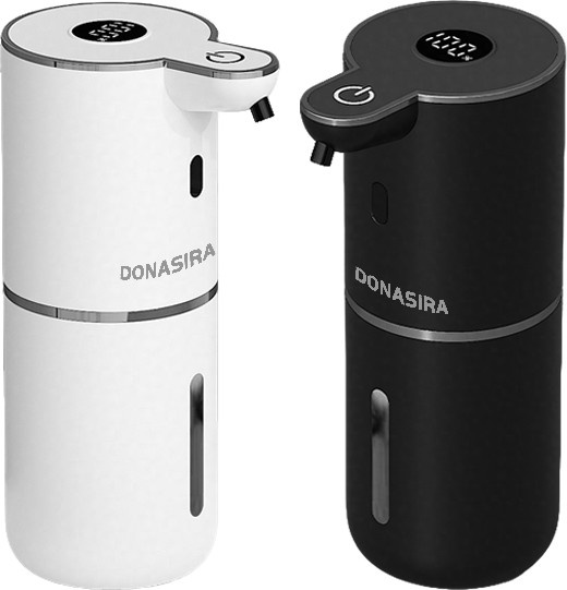 DONASIRA P18 Digitaler Seifenspender in Weiß mit 6-stufiger Schaum- und Flüssigkeitsregulierung, wasserdicht und mit automatischem Sensor, Volumen: 380 ml - Bild 1
