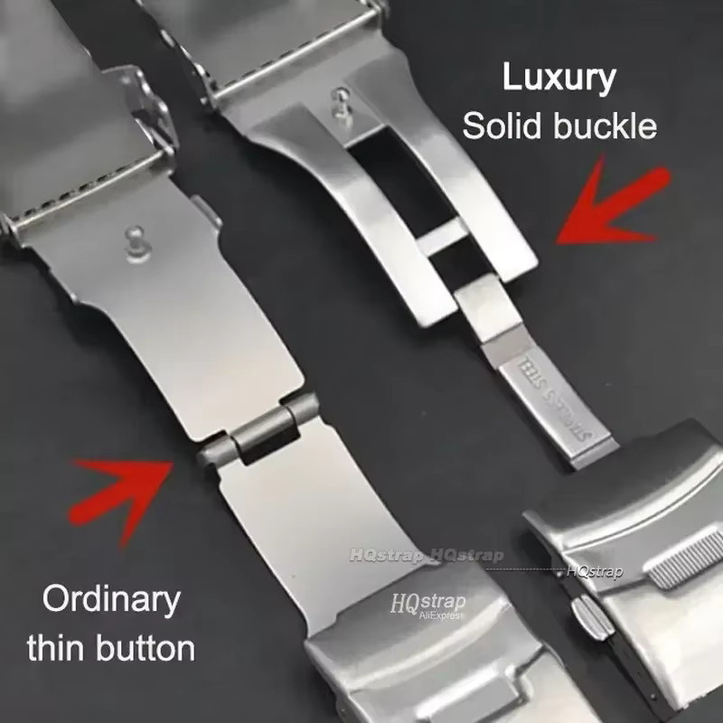 HQstrap Uhrenarmband Edelstahl, Mailänder Armband, Silber, Unisex - Bild 3