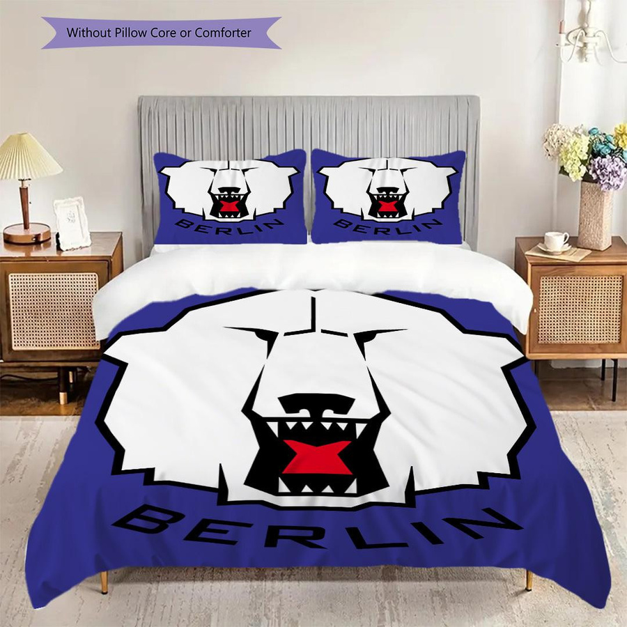 Manus Home Bettwäsche Set Eisbären Berlin Muster mit 1 Bettbezug und 2 Kissenbezügen, B/H: 200 x 200 cm - Bild 3