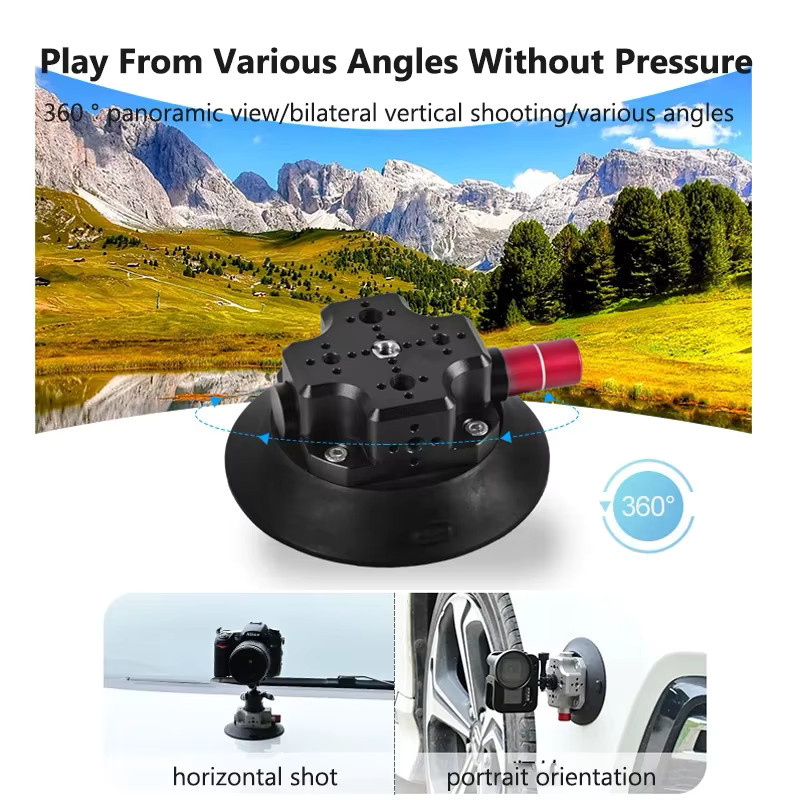 GoPro Auto-Fotografie-Saugnapfhalterung für Perspektiven aus der ersten Person, kompatibel mit 3 Zoll, 4,5 Zoll und 6 Zoll Zubehör - Bild 2