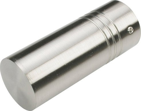 LIEDECO Endstück Zylinder aus Metall in Edelstahloptik Silber - Bild 1