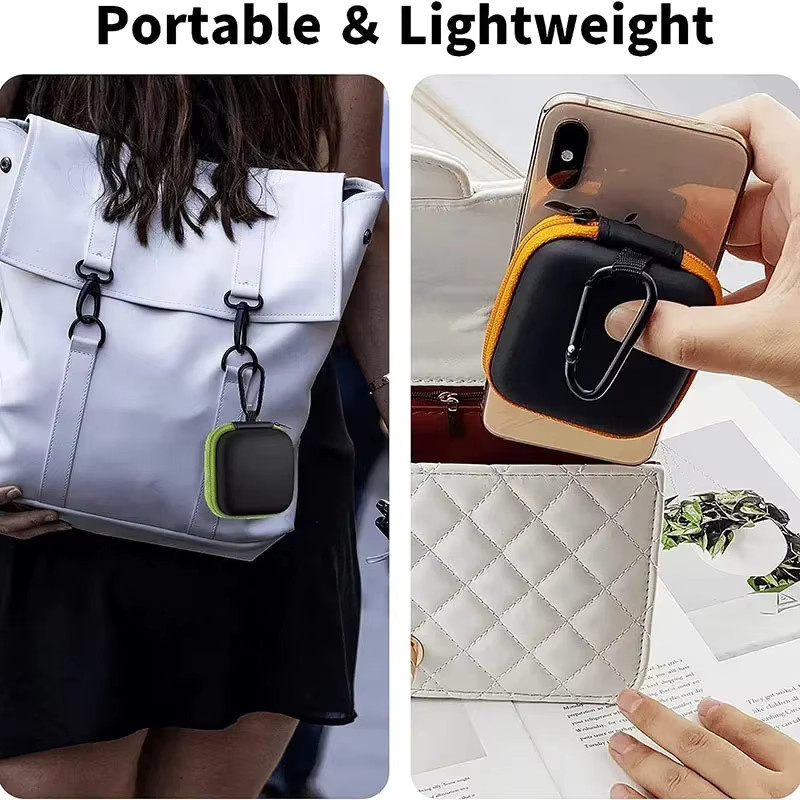 Tragbare Mini Kopfhörertasche und USB-Kabel-Etui in Rot zur Aufbewahrung von Zubehör - Bild 4