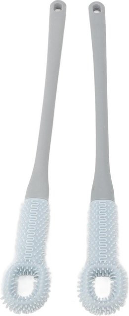 FunCouples Zehenreinigungsbürsten-Set, 2 Stück, Silikon, Grau, Unisex - Bild 1