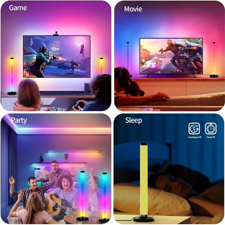 Bluetooth Smart RGB LED Lichtleiste mit Fernbedienung für TV-Hintergrundbeleuchtung und Gaming-Ambiente in Multicolour - Bild 6