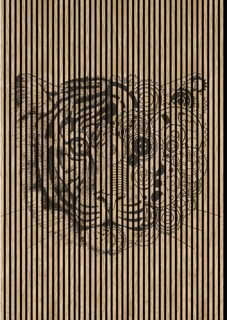 FN Acustico Akustikplatte Tiger in Bunt aus PET und MDF, H x B x T: 2.400 x 1.693 x 19 mm - Bild 1