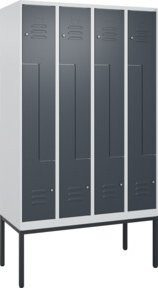 C+P Z-Spind Classic PLUS Garderobenschrank mit 8 Fächern, Stahlkonstruktion, Zylinderschloss, H x B x T: 212 x 120 x 50 cm - Bild 1