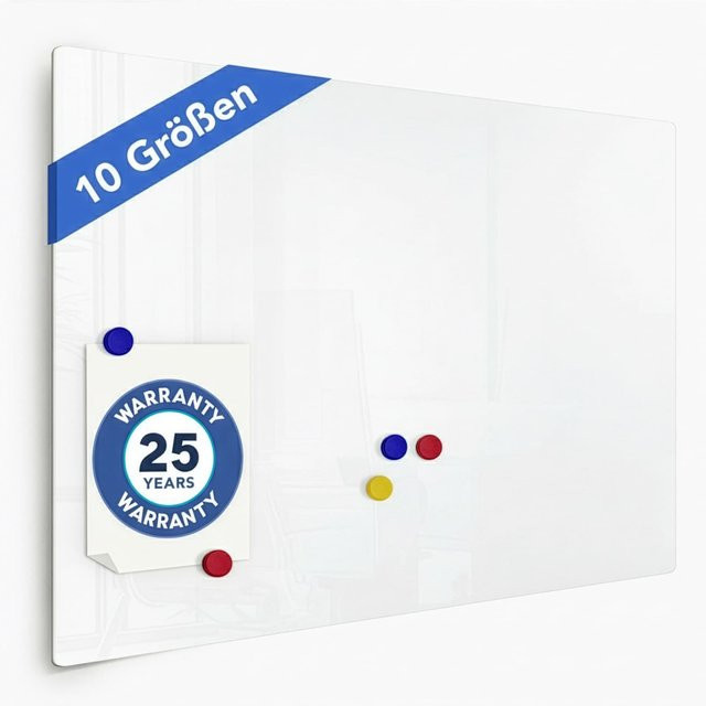 Master of Boards Glas-Whiteboard aus Sicherheitsglas in Weiß - Bild 1
