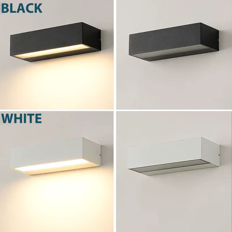 IISINUO LED Außenwandleuchte aus Aluminium in Weiß, IP65 wasserdichte Wandlampe mit warmweißem Licht 3000K für Terrasse, Veranda und Garage - Bild 4