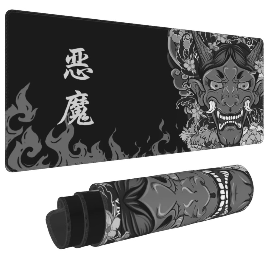 Riccu Gamer Mauspad Japanischer Samurai Teufel Schwarz - Bild 2