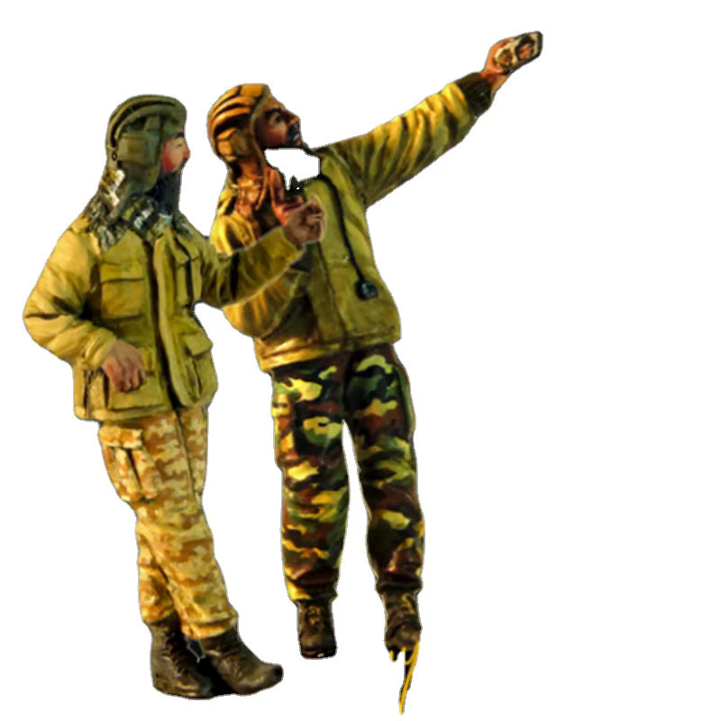 BAANFU Diorama-Spielzeug, Panzersoldat, 1/35 Resin-Soldat-Modellbausatz, 2 Personen, unmontiert, unbemalt - Bild 2