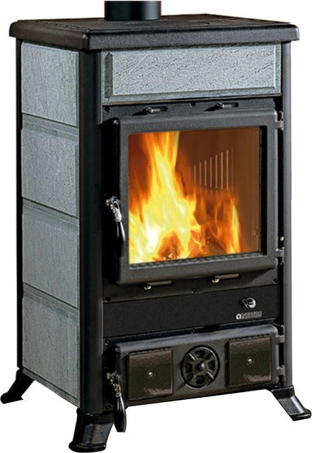 La Nordica-Extraflame Rosella R1 Kaminofen aus Naturstein in Grau mit 8,8 kW - Bild 1