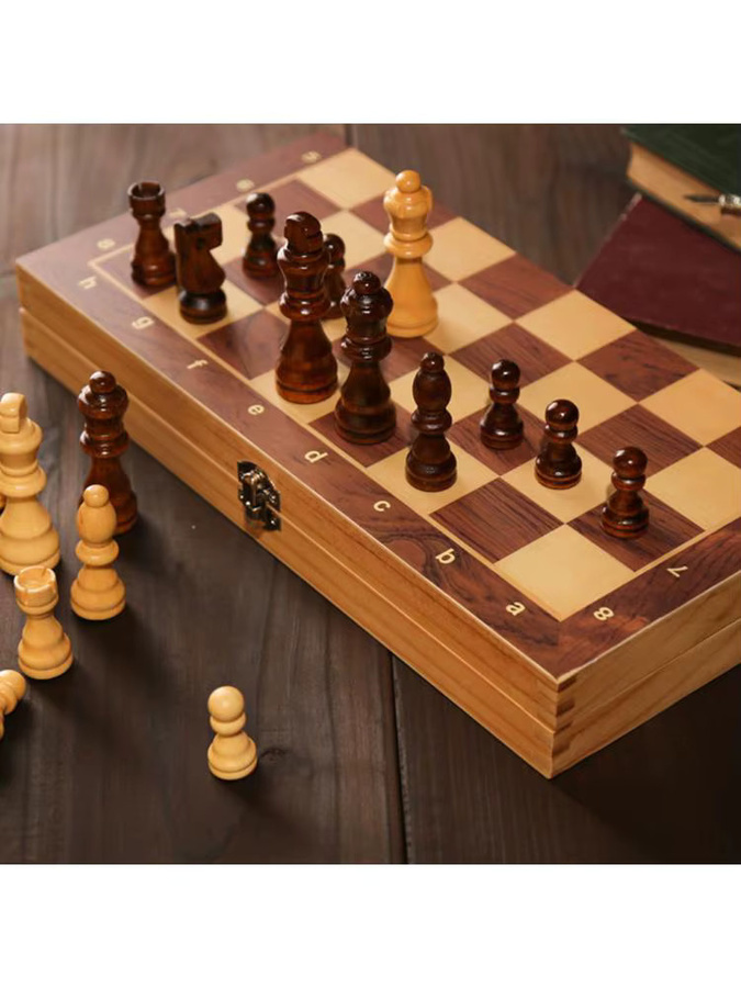 APWIKOGER Holz-Schachset, Brettspiel, Holz, 29x29cm - Bild 6