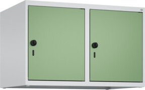 C+P Aufsatzschrank 7035/6011 mit 2 Abteilen, Wandmontage, Sicherheits-Drehriegel und Soft-Close-Türen, B/T/H: 80 x 50 x 50 cm - Bild 1