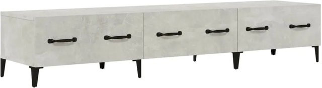 vidaXL TV-Schrank modern in Betongrau aus Holzwerkstoff und Eisen, B/T/H: 150 x 34,5 x 30 cm - Bild 1