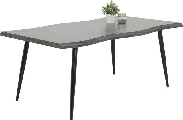 Esstisch Hela in Grau, modern, melaminharzbeschichtet, B/H/T: 180 x 76 x 100 cm - Bild 1
