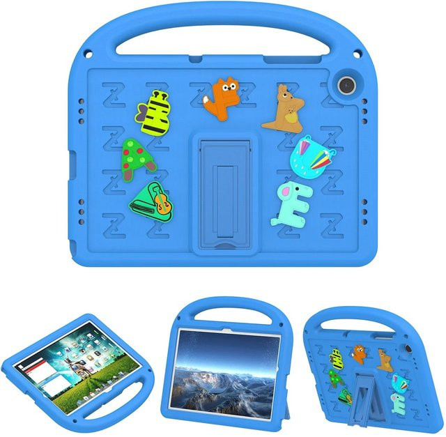 Samsung Galaxy Tab A9 Plus 11 Zoll und Tab A9 8.7 Zoll Kinder Schutzhülle aus EVA in Blau mit Cartoon-Design - Bild 1