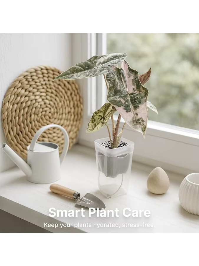 YOCITY 15er Set selbstbewässernde Pflanzentöpfe aus transparentem Kunststoff für die Pflanzenvermehrung, B/T/H: 8,0 x 5,0 x 8,0 cm - Bild 5