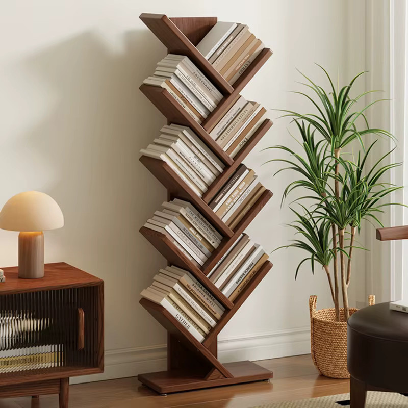DUTRIEUX Bücherregal aus Holz in Braun, minimalistisches Standregal für Home Office und Innenbereich - Bild 3