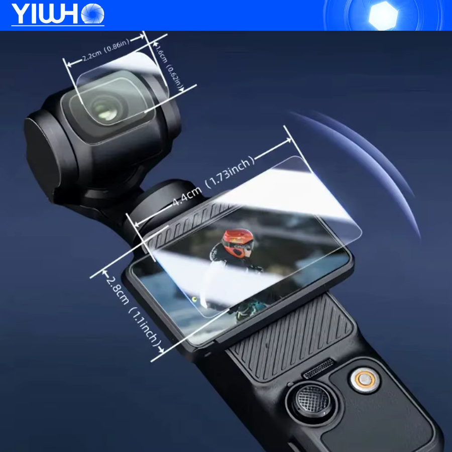 DJI Osmo Pocket 3 Schutzfolien-Set mit Displayschutz aus gehärtetem Glas und Linsenschutz, transparent - Bild 3