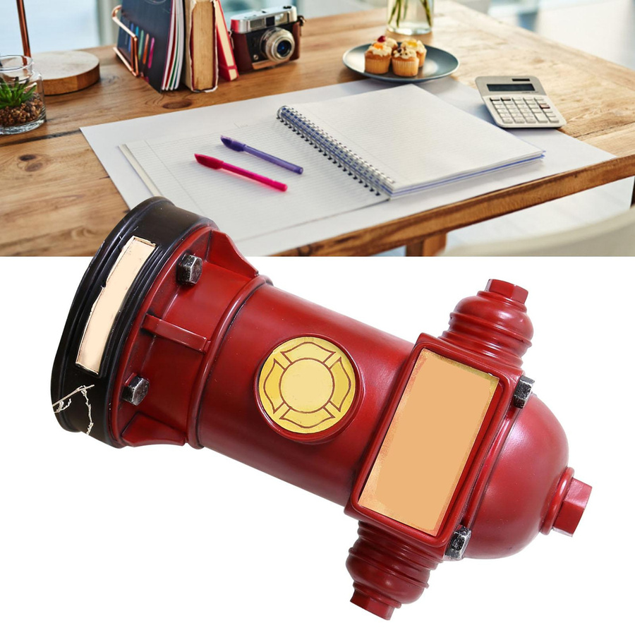 Retro Sparschwein Feuer Hydrant von Tooarts in Rot - Bild 3