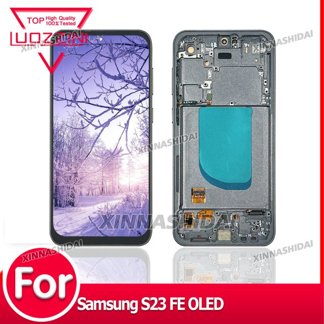Samsung Galaxy S23 FE OLED Display mit Touchscreen Digitizer Einheit in Schwarz SM-S711B - Bild 1