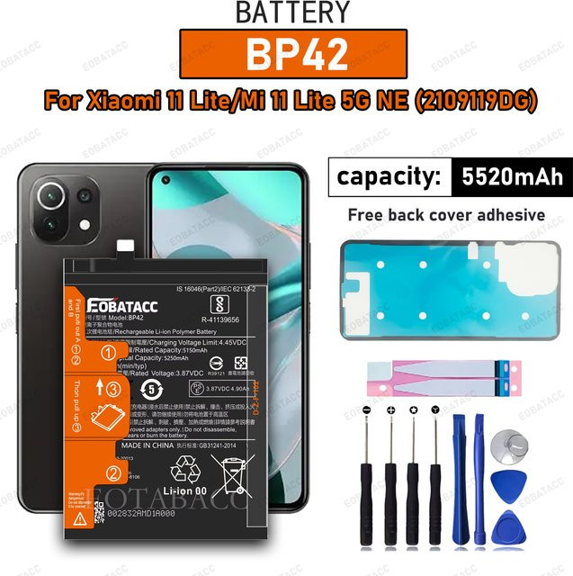 Xiaomi BP42 Akku für Mi 11 Lite und Mi 11 Lite 5G in Schwarz - Bild 1